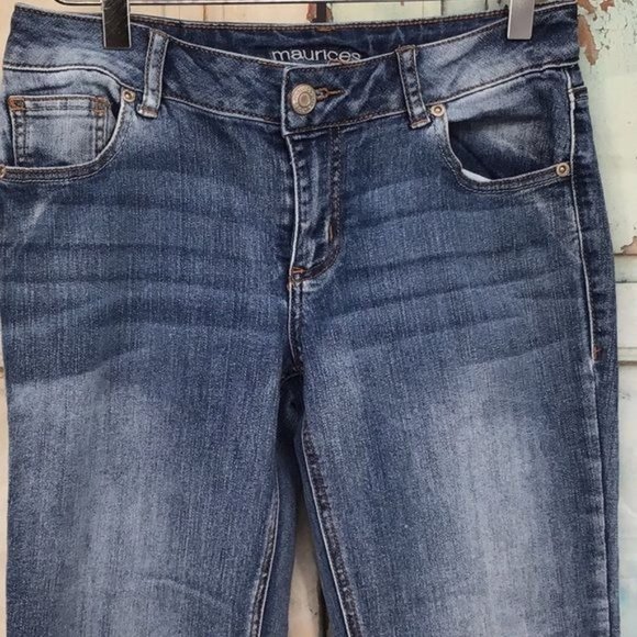 Maurice Womans 2R Blue Jeans FLAW Mid Low Rise - Picture 4 of 8